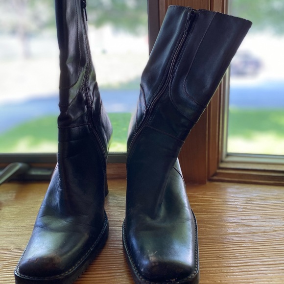 Dark brown upper leather balanced man made boots - Picture 2 of 3